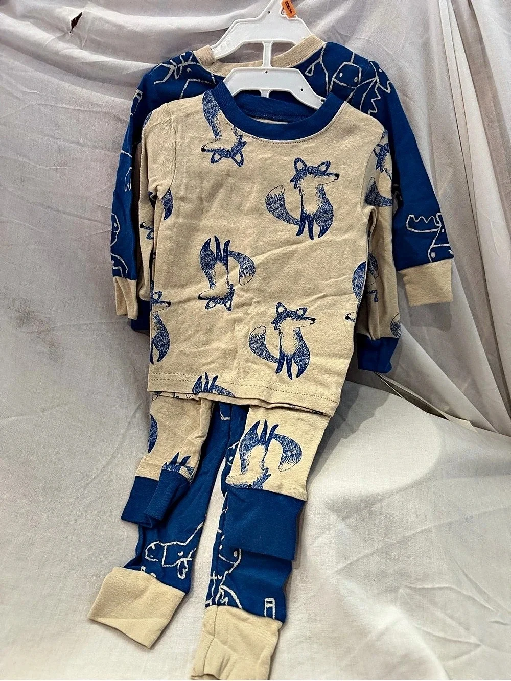 Carter's Baby Pajama Set Blue & Cream NWT /12 months